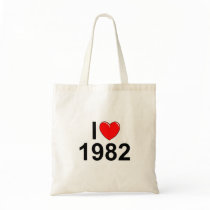 I Love (Heart) 1982 Tote Bags