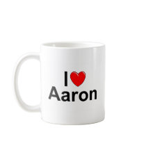 I Love (Heart) Aaron Coffee Mugs