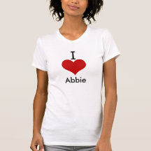 I Love (heart) Abbie T-shirt