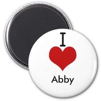 I Love (heart) Abby magnet