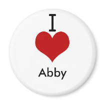 I Love (heart) Abby magnets