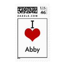 I Love (heart) Abby Postage Stamp