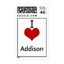 I Love (heart) Addison Stamps