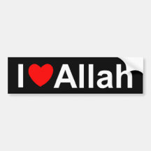 I Love (Heart) Allah Bumper Sticker