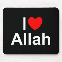 I Love (Heart) Allah Mouse Pads