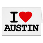 I Love Heart Austin Texas Greeting Cards