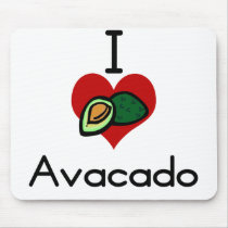 I love-heart avacado mousepads