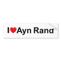 I Love (Heart) Ayn Rand Bumper Stickers
