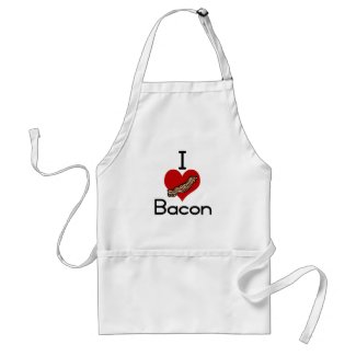 I love-heart Bacon apron