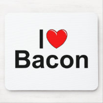 I Love (Heart) Bacon Mousepads