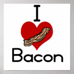 I love-heart Bacon posters