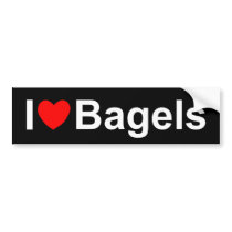 I Love (Heart) Bagels Bumper Sticker