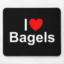 I Love (Heart) Bagels Mouse Pads