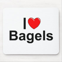I Love (Heart) Bagels Mouse Pads