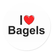 I Love (Heart) Bagels Sticker