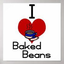 I love-heart baked beans posters