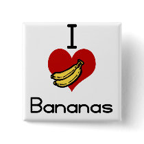 I love-heart bananas buttons by Edibility I love-heart bananas buttons