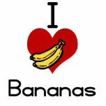 I love-heart bananas photo cut out