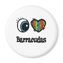 I Love (Heart) Barracudas Fridge Magnet