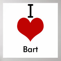 I Love (heart) Bart Print