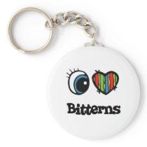 I Love (Heart) Bitterns Keychain