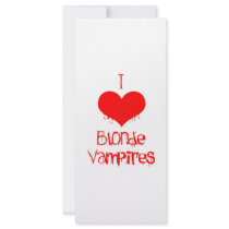 I Love (heart) Blonde Vampires rack cards