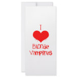I Love (heart) Blonde Vampires Personalized Rack Card