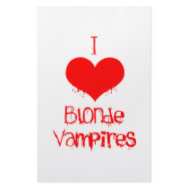 I Love (heart) Blonde Vampires stationery by Fangtastic I Love (heart) Blonde Vampires stationery