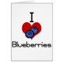 I love-heart blueberries greeting card
