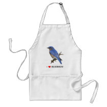 I Love (heart) Bluebirds Apron
