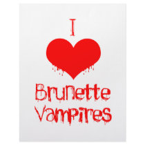 I Love (heart) Brunette Vampires letterhead by Fangtastic I Love (heart) Brunette Vampires letterhead