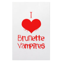 I Love (heart) Brunette Vampires stationery by Fangtastic I Love (heart) Brunette Vampires stationery