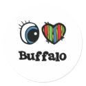 I Love (Heart) Buffalo stickers by eyeheartanimals I Love (Heart) Buffalo stickers