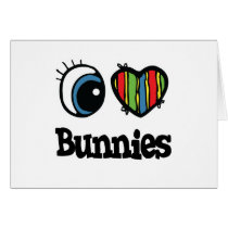 I Love (Heart) Bunnies cards