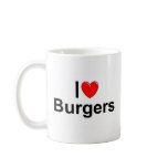 I Love (Heart) Burgers mugs
