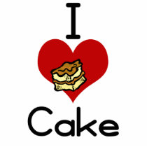 I love-heart cake acrylic cut outs