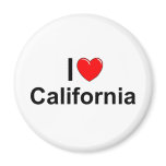 I Love (Heart) California Fridge Magnets