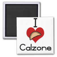 I love-heart calzone fridge magnets