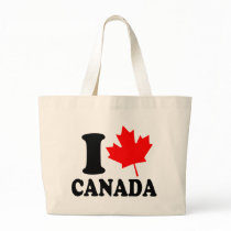 I Love Heart Canada Tote Bag