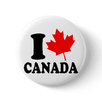 I Love Heart Canada Pins