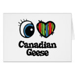 I Love (Heart) Canadian geese Card
