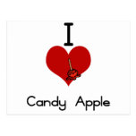 I love-heart candy apple post card