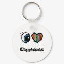 I Love (Heart) Capybaras keychains by eyeheartanimals I Love (Heart) Capybaras keychains