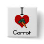 I love-heart carrot pinback buttons