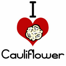 I love-heart cauliflower photo cutouts