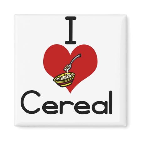 I love-heart cereal fridge magnet