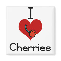 I love-heart cherry magnets by Edibility I love-heart cherry magnets