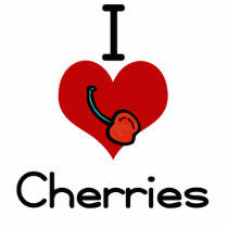 I love-heart cherry photo sculptures