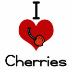I love-heart cherry acrylic cut out