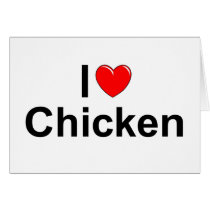 I Love (Heart) Chicken Cards